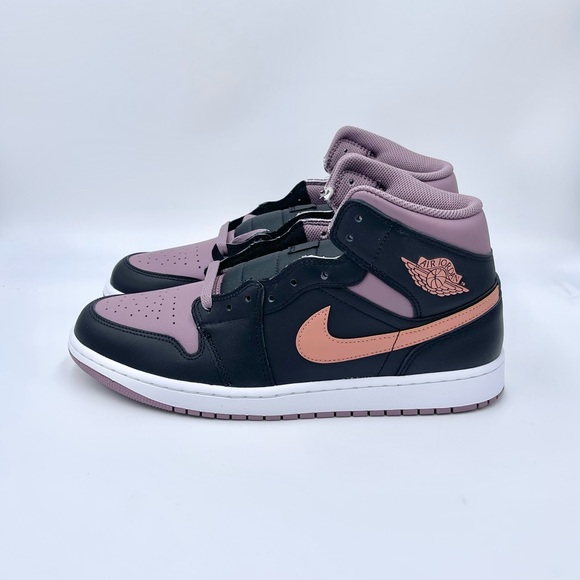 NEW Air Jordan 1 Mid SE Black Sky J Mauve Orange Sneaker FB9911-008 Men’s 11 - Picture 6 of 13